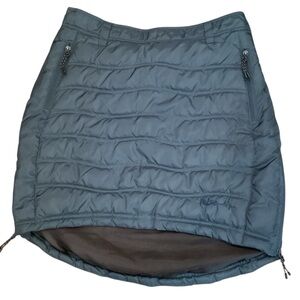Pulse Synthetic Down Quilted Outdoor Skirt, Teal Blue Size Large